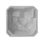 kwadratowe jacuzzi ogrodowe 6 osób