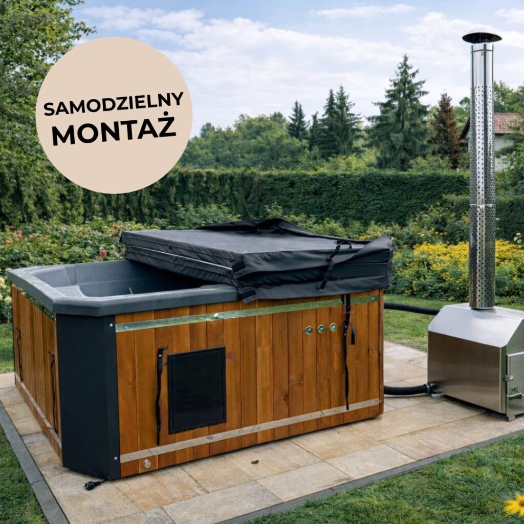 kwadratowa balia ogrodowa do samodzielnego montażu