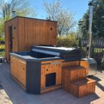 kwadratowe jacuzzi ogrodowe 5 osobowe