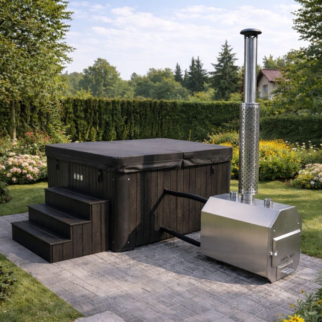 kwadratowe jacuzzi ogrodowe 6 osobowe